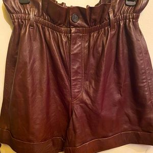 Polo Ralph Lauren Leather Shorts Size 8